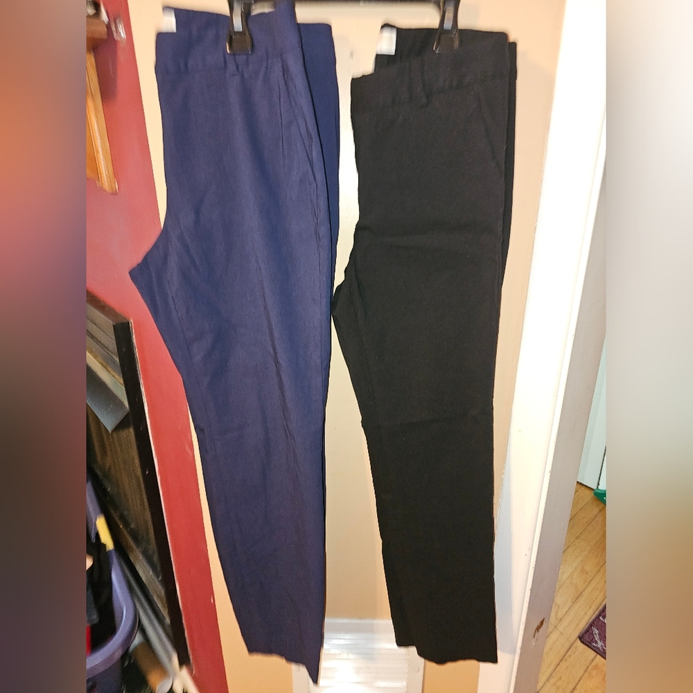 2 Pairs Michael Kors Black Blue Pants Sz 4